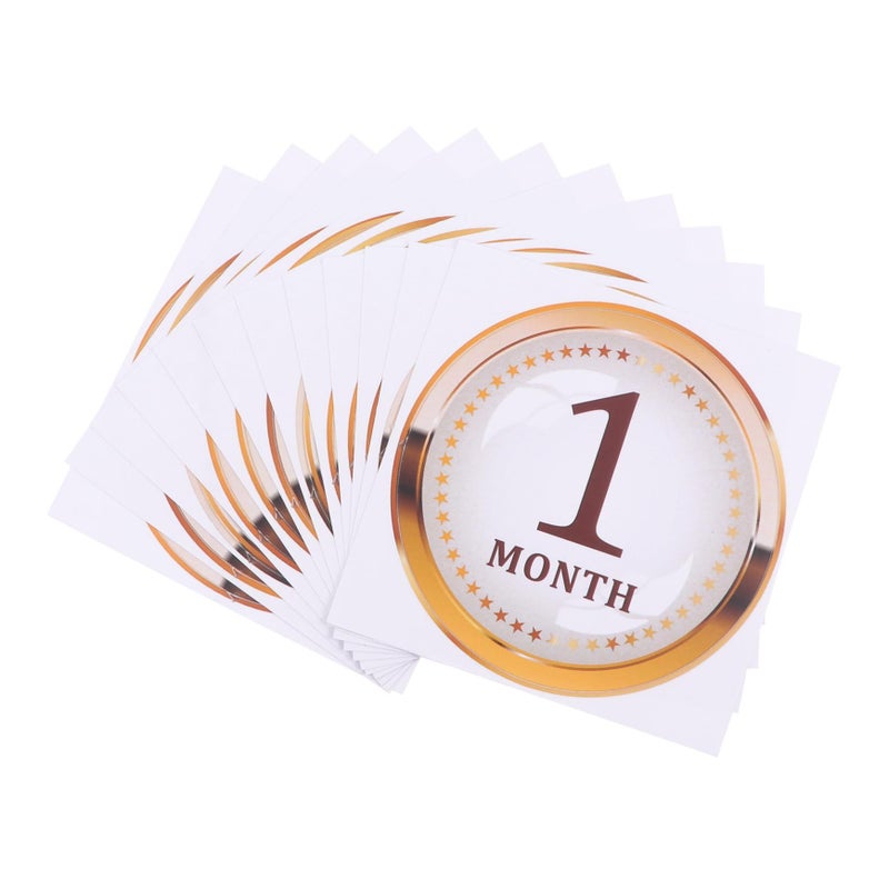 Newborn Month Stickers First Year Growth Set for Milestone Photos - Image 2