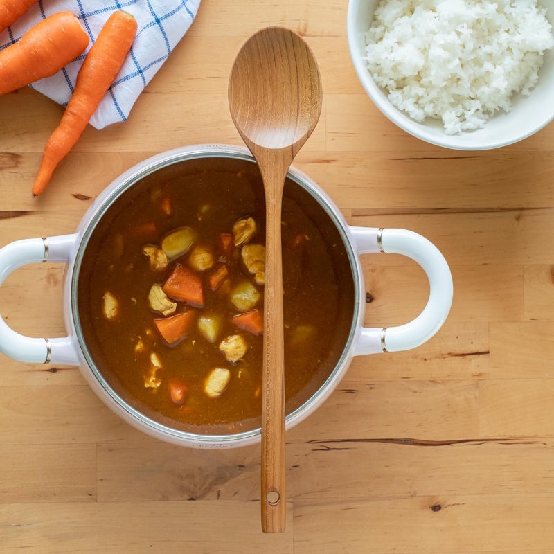 FAAY 12 Inches Teak Flat Spoon, Wooden Spoons for Cooking, Handcrafted Utensil Tools from High Moist Resistance Golden Teak Wood | Durable, Healthy for Non Stick Cookware - Image 4