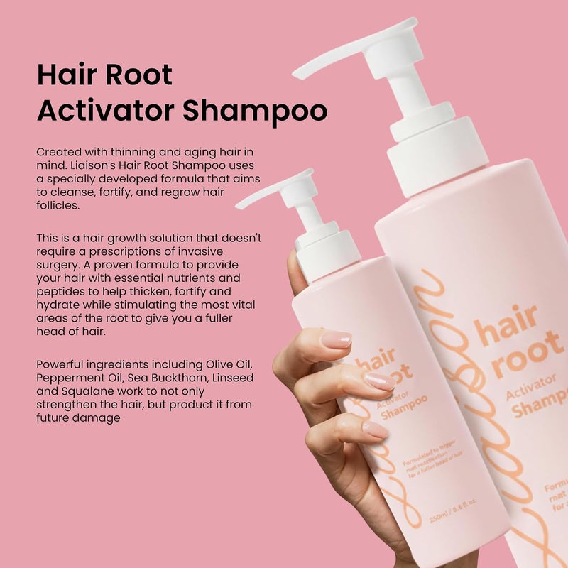 Liaison Hair Bond Shampoo for Women with Sea Buckthorn, Olive & Peppermint Oil for Strong, Thicker, and Healthier Hair - Regrow Hair Follicles, Nourishes, and Hydrates Hair - (1 Pack) - Image 3