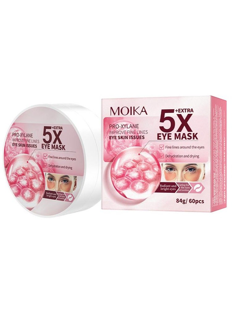 MOIKA - 60Pcs Pro-xylane Under Eye Treatment Masks(30 Pair),Natural Gel Collagen Under Eye Patches for Eye Bags & Anti-Aging Treatment,Reduces Dark Circles,Puffiness,Wrinkles,Hydrogel Eye Patch - Image 1