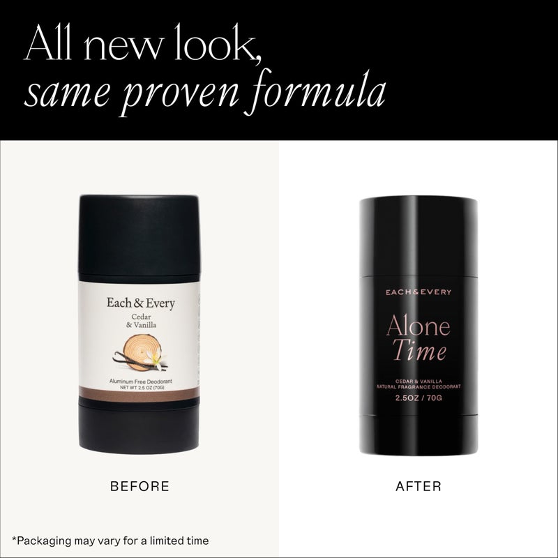 Each & Every مزيل العرق خالي من الألمنيوم للرجال والنساء، خشب الأرز والفانيليا - مزيل عرق طبيعي بالكامل للبشرة الحساسة، معتمد من EWG - نظيف، خالي من بيكربونات الصوديوم، عطر نباتي - 2.5 أونصة، عبوتين - Image 2