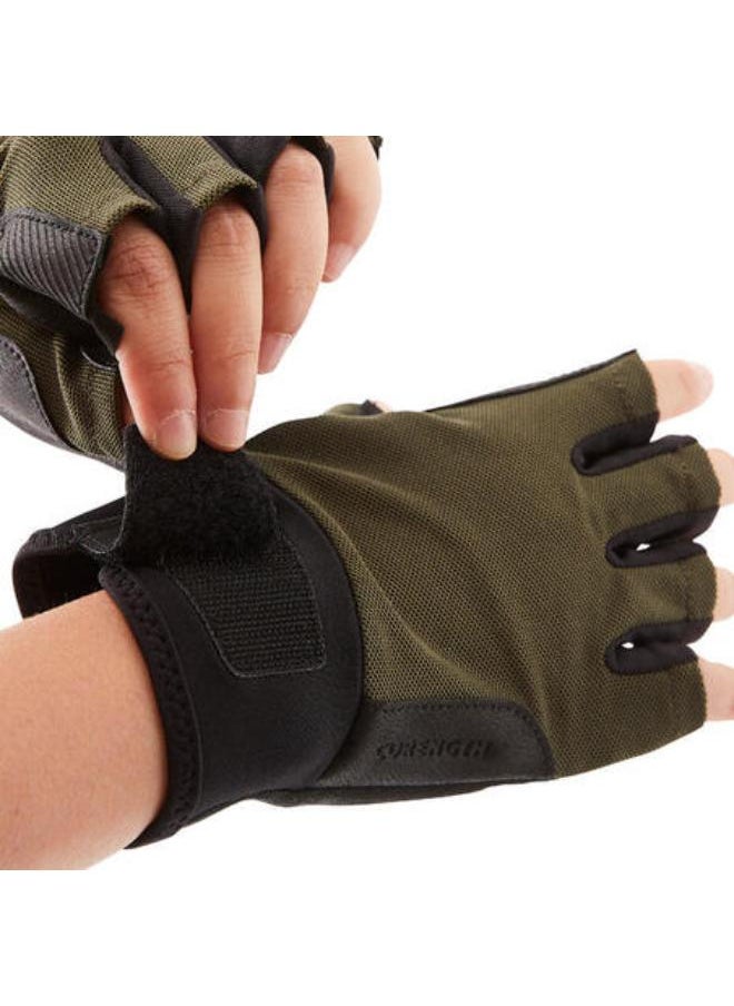 Domyos Weight Training Comfort Gloves - Khaki  - Image 2