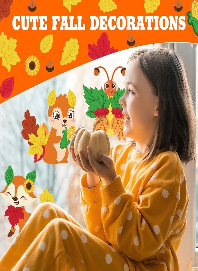 DERAYEE 12PCS Fall Animal Craft Kit for Kids, Make Your Own Animal Stickers Set DIY Fall Art Crafts Gifts for Boys Girls Thanksgiving Autumn Home Classroom Activities Party Favor Decorations - Image 5