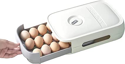 see MORE RP MALL Drawer Type Egg Storage BoxEggs Storage Box Holder Container Drawer Type Kitchen Fridge Egg Organizer with Lid Stackable Sealed FreshKeepingCan Hold 1821 Eggs - Image 1