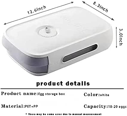 see MORE RP MALL Drawer Type Egg Storage BoxEggs Storage Box Holder Container Drawer Type Kitchen Fridge Egg Organizer with Lid Stackable Sealed FreshKeepingCan Hold 1821 Eggs - Image 4