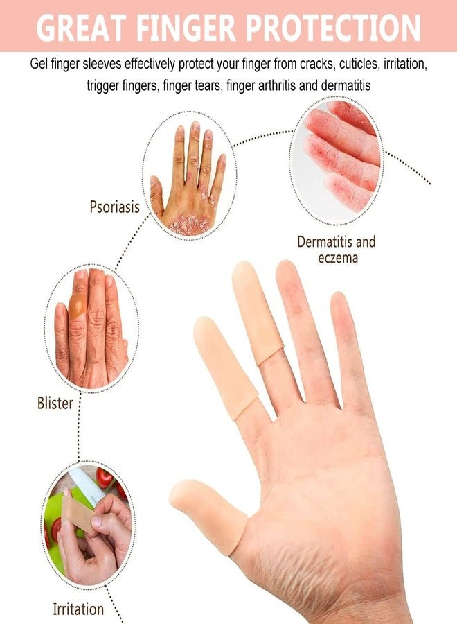 Wolblix Gel Protector Finger, Cots Silicone Finger Cover, 10 Pcs Waterproof Thumb Protector, Silicone Thumb Protector, Finger Protectors, Silicone Finger Protectors, Gel Finger Cots, Finger Bandage - Image 5