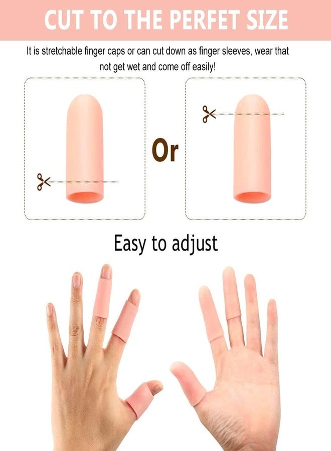 Wolblix Gel Protector Finger, Cots Silicone Finger Cover, 10 Pcs Waterproof Thumb Protector, Silicone Thumb Protector, Finger Protectors, Silicone Finger Protectors, Gel Finger Cots, Finger Bandage - Image 4