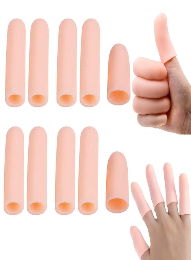 Wolblix Gel Protector Finger, Cots Silicone Finger Cover, 10 Pcs Waterproof Thumb Protector, Silicone Thumb Protector, Finger Protectors, Silicone Finger Protectors, Gel Finger Cots, Finger Bandage - Image 1