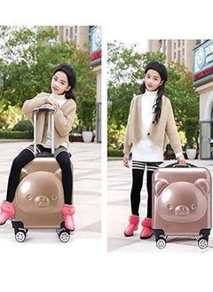GoldenLike Kids Luggage Children Travel Suitcase 20 Inch Cartoon Rolling Trolley Case with Wheels Children's Carry on Luggage for Boys Girls Travel and School  - Image 3