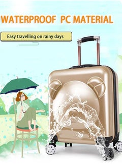 GoldenLike Kids Luggage Children Travel Suitcase 20 Inch Cartoon Rolling Trolley Case with Wheels Children's Carry on Luggage for Boys Girls Travel and School  - Image 4