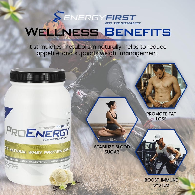 EnergyFirst Vanilla Whey Protein Isolate  Grass Pasture Fed Zero Lactose GlutenFree AllNatural SugarFree Shake for Keto  Recovery 2lb - Image 5