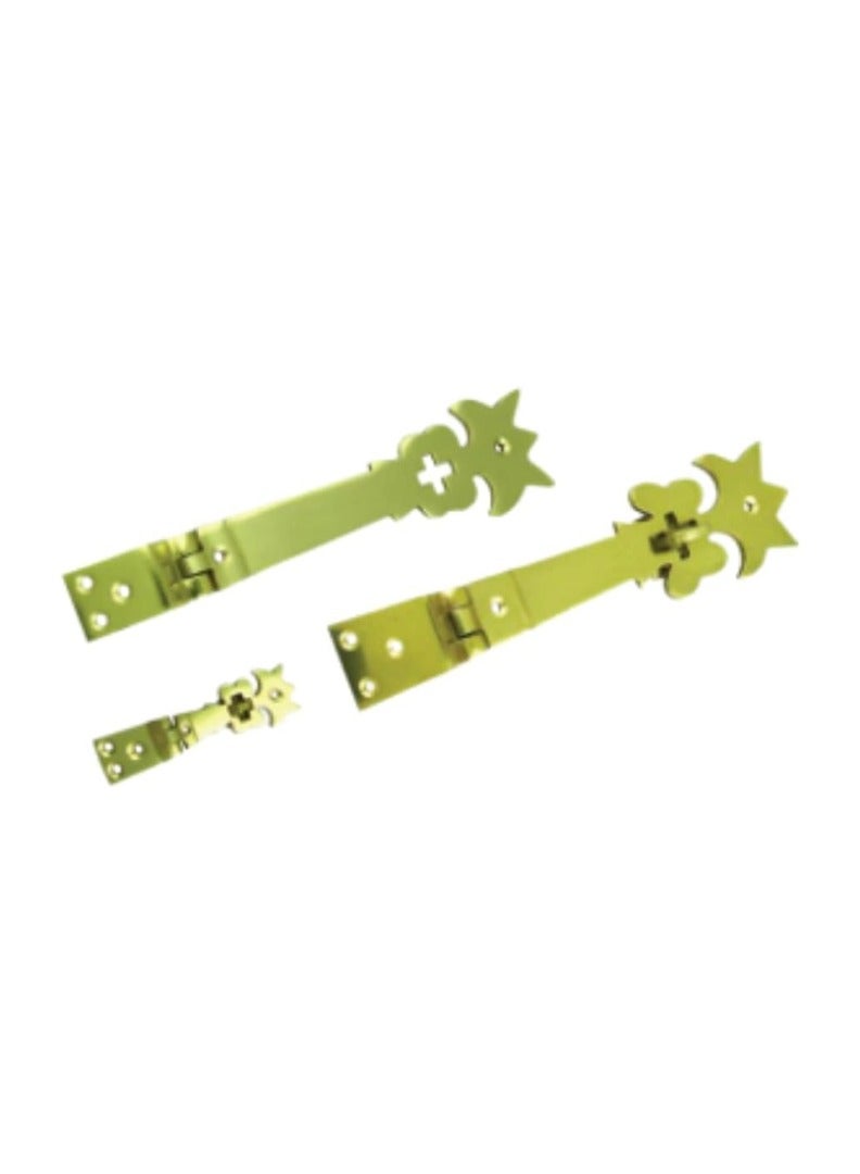 KNP KNP Brass Chand Tara Hasp & Staple 3" is a traditional and durable door-locking accessory.