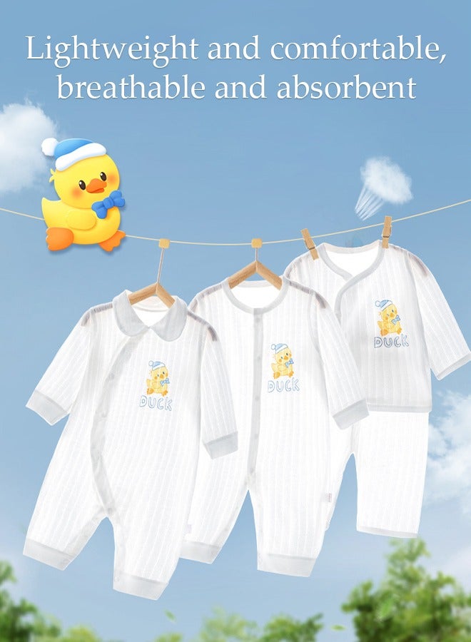 DUNISO 14 Pcs Newborn Baby Gift Set, High End Cotton Baby Clothing, Equipped With Clothes And Baby Supplies, Comfortable And Breathable,Suitable For Summer Use, Suitable For Babies Up To 66cm In Height - Image 2