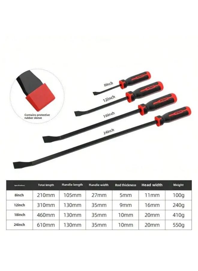 4 قطع مجموعة أدوات المخل متعددة الوظائف مقاس 8 و12 و18 و24 بوصة لإزالة الإطارات والثني - Image 3