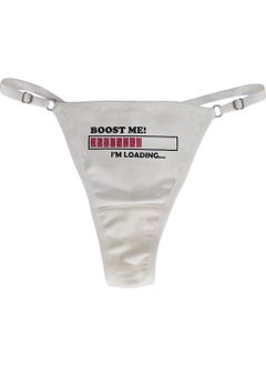 Ebsem - Boost Me I'm Loading Printed Cotton Adjustable G-String, Thong, Women's Underwear  - Image 4
