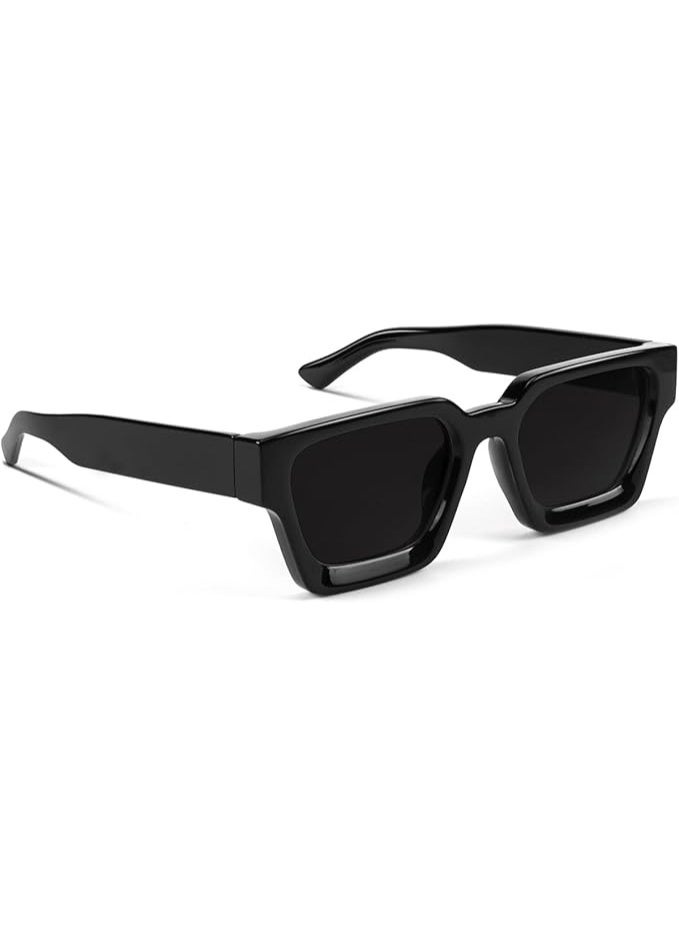 Trendy Square Sunglasses for Men Women Fashion Thick Rectangle Sun Glasses UV Protection Shades Designer Style - Image 1