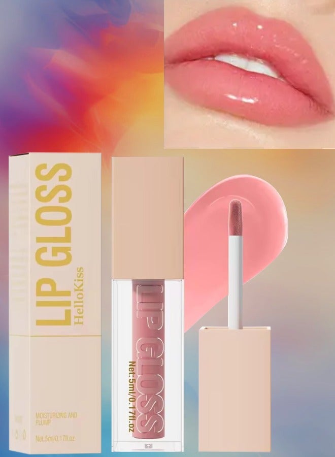 HelloKiss لمعان شفاه فائق الترطيب معزز للامتلاء ناعم مرطب شفاه لامع خفيف نسيج رقيق أحمر شفاه لون شفاه زيت لامع معزز حجم مكياج شفاه زيت لامع 06 - Image 1