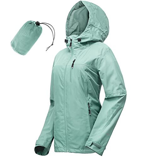 33,000ft Packable Rain Jacket Women Lightweight Waterproof Raincoat with Hood Cycling Bike Jacket Windbreaker - Image 1