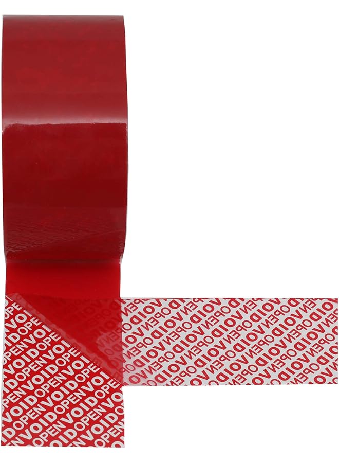 promass Tamper Tape Red Tamper Evident Security Seals Tape, Transfer Tamper Proof Security Void Tapes (Red, 1.88 inch x 55 Yards) - Image 1