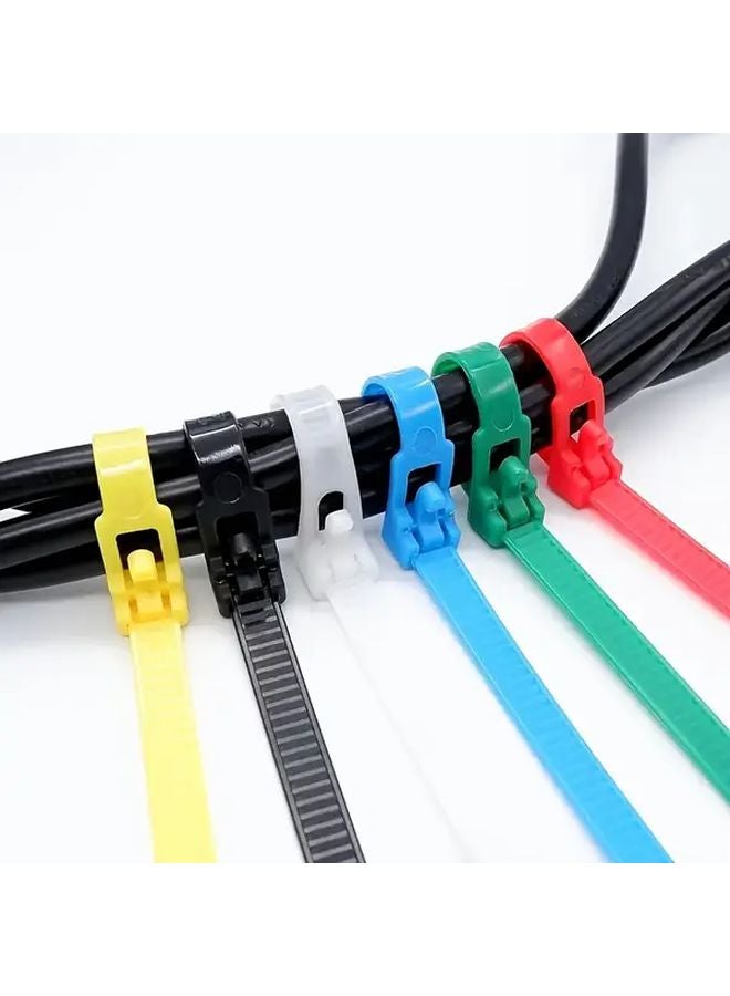 50 Pack Black Reusable Detachable Plastic Cable Ties 0 2 Inch X 5 91 Inch - Image 5