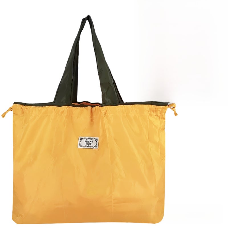 Eco-Friendly Drawstring Shopping Bag Yellow + 