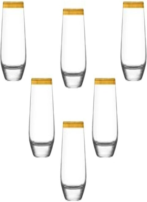 Segaey LAL Coffee Glass/Golden Rim / 6 Pcs / 95 cc - 3.25 Oz/Elegant design, Trusted Brand, Attractive shape/High Quality Materials