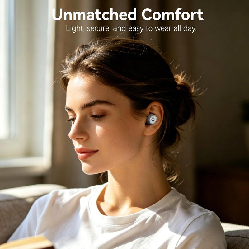 توزو سماعات أذن لاسلكية T10 (إصدار مريح) بتقنية Bluetooth 5.3، مع تطبيق لتخصيص EQ، تصميم مريح، عمر بطارية 55 ساعة، علبة شحن لاسلكية، مقاومة للماء IPX8، سماعة داخل الأذن، إصدار جديد - Image 4