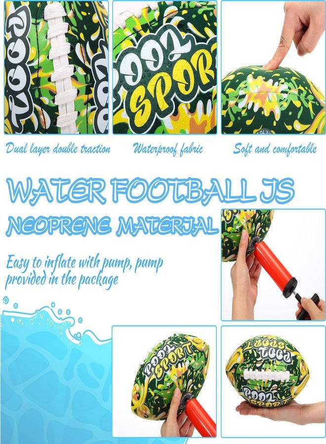 Motionchic 2 Pieces Water Football for Kids 9 Inch Swimming Pool Waterproof Outdoor Beach Football Pool Game for Kids Teens Adults(Blue, Green) - Image 3