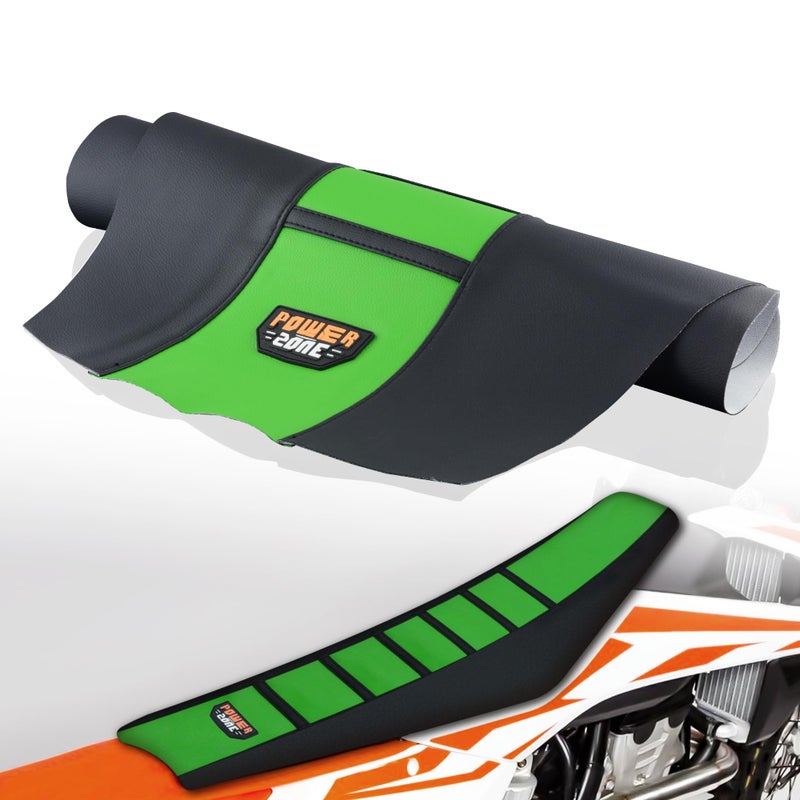 sawrain Dirt Bike Seat Cover  Universal Gripper NoSlip Dirtbike Seat Cover BlackGreen