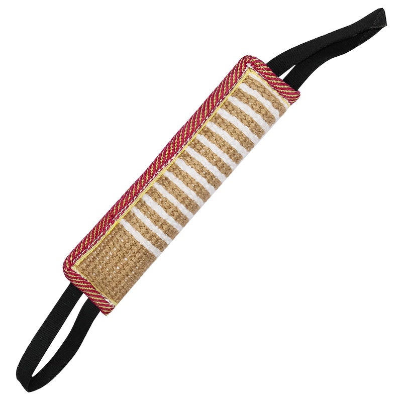 Storystore Dog Tug Toy Dog Training Bite Pillow Jute Bite Toy Best for Tug of War Puppy Training Interactive Play Interactive Toys for Small and Medium Dogs Striped 118 x 315 - Image 2