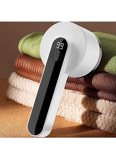Lint Shaver Electric Lint Remover, Electric Lint Remover with USB Rechargeable and Replacement Blade, Lint Shaver Electric Lint Shaver for Clothes and Sticky (White)