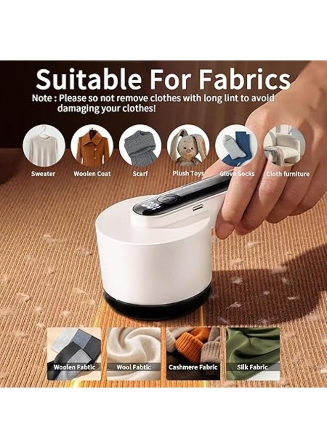 Kimaya - Lint Shaver Electric Lint Remover, Electric Lint Remover with USB Rechargeable and Replacement Blade, Lint Shaver Electric Lint Shaver for Clothes and Sticky (White) - Image 1