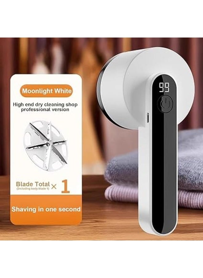 Kimaya - Lint Shaver Electric Lint Remover, Electric Lint Remover with USB Rechargeable and Replacement Blade, Lint Shaver Electric Lint Shaver for Clothes and Sticky (White) - Image 1