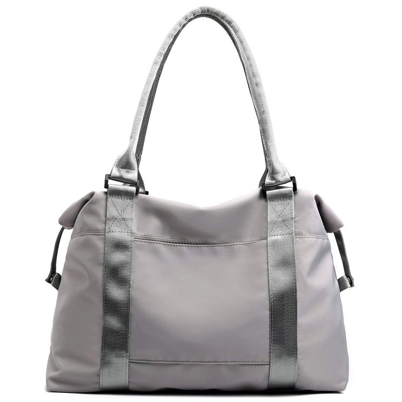 forestfish Duffle Tote Bag Weekender Bags For Women Travel With Trolley Sleeve, Grey - Image 1