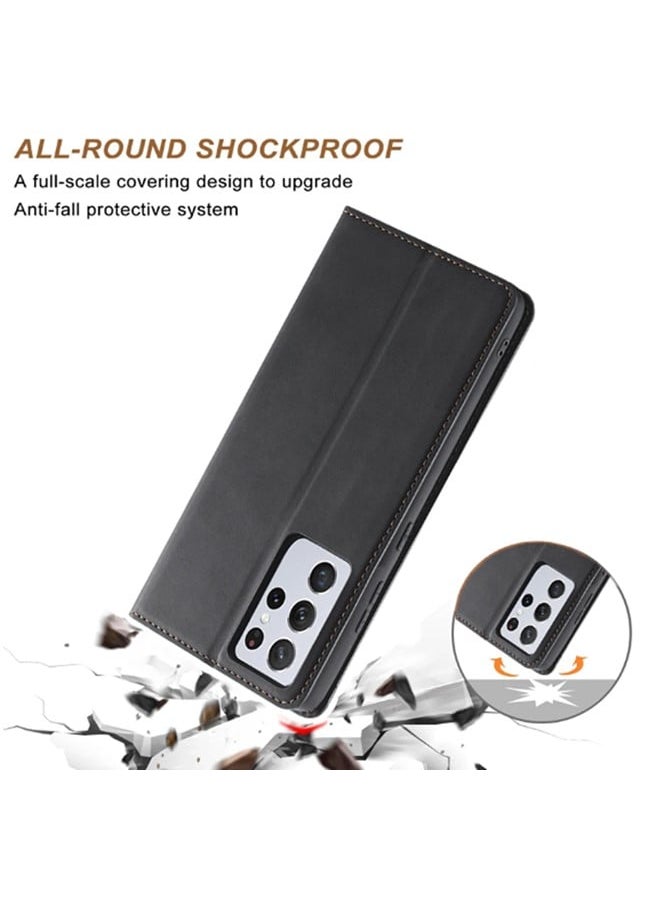 We Happy Leather Phone Cover for Samsung Galaxy Magnetic Wallet Flip Book with Card Slots  - Image 5