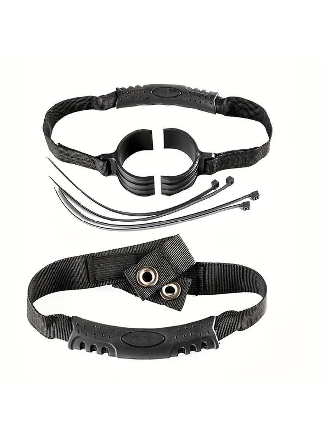 Black Front Rear Rescue Belt Motorcycle Towing Strap Adjustable Ratchet Buckle - Image 5