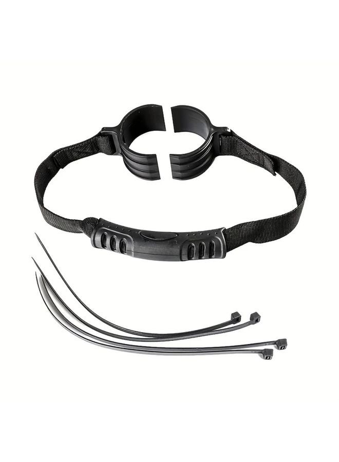 Black Front Rear Rescue Belt Motorcycle Towing Strap Adjustable Ratchet Buckle - Image 3