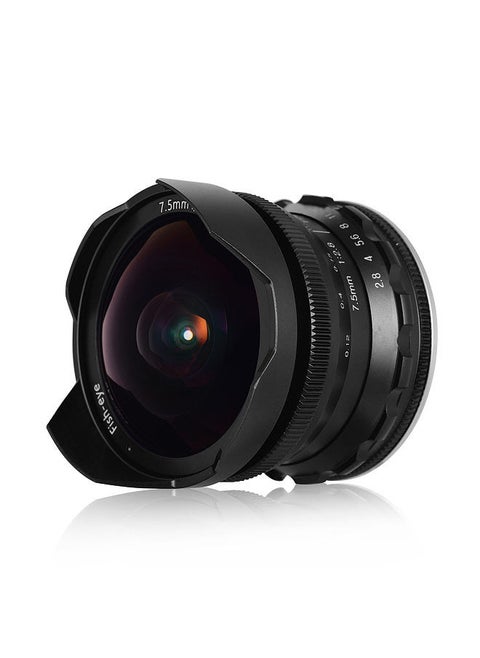 7.5mm F2.8 Manual Focus Fisheye Lens 180° Ultra Wide Angle Large Aperture E-Mount Lens Compatible with Sony APS-C Frame ILDC Camera A6600 A6100 A6400 A6500 A6300 A6000 5100 A77II