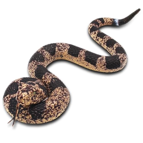Upitry Rubber Snakes Fake Snake Rattlesnake Realistic Keep Birds Away Prank Life Size Toy That Look Real Garden Plastic Scare Birds - Image 1