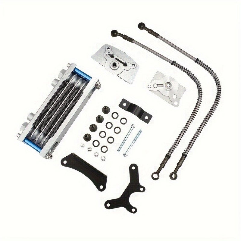 Red Oil Cooler Kit For 50 140Cc Motorcycle ATV Engine Cooling Universal Dirtbike - Image 1