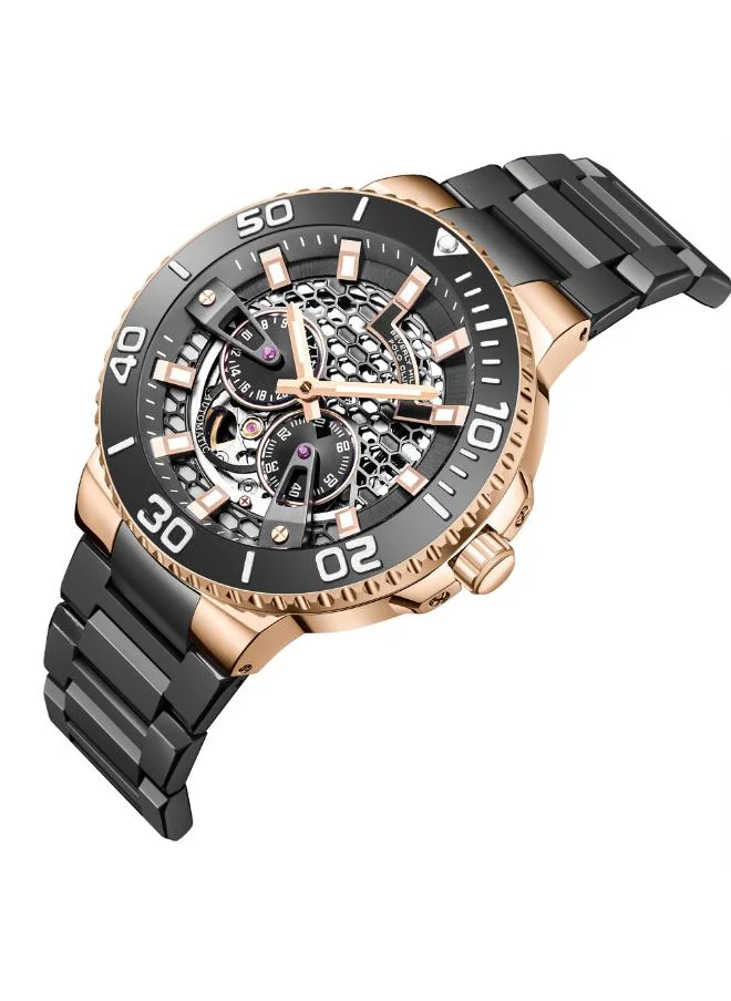 BEVERLY HILLS POLO CLUB BEVERLY HILLS POLO CLUB BP3702X.860 Men's Automatic Multifunction Display Watch & Metal Strap Black