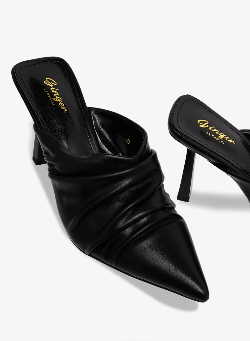 Ginger Black Open Back High Heel Pumps for Women | Best Price UAE