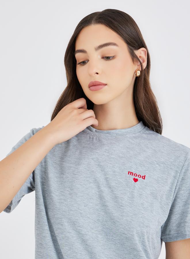 Take Two Embroidered Round Neck T-Shirt - Image 3