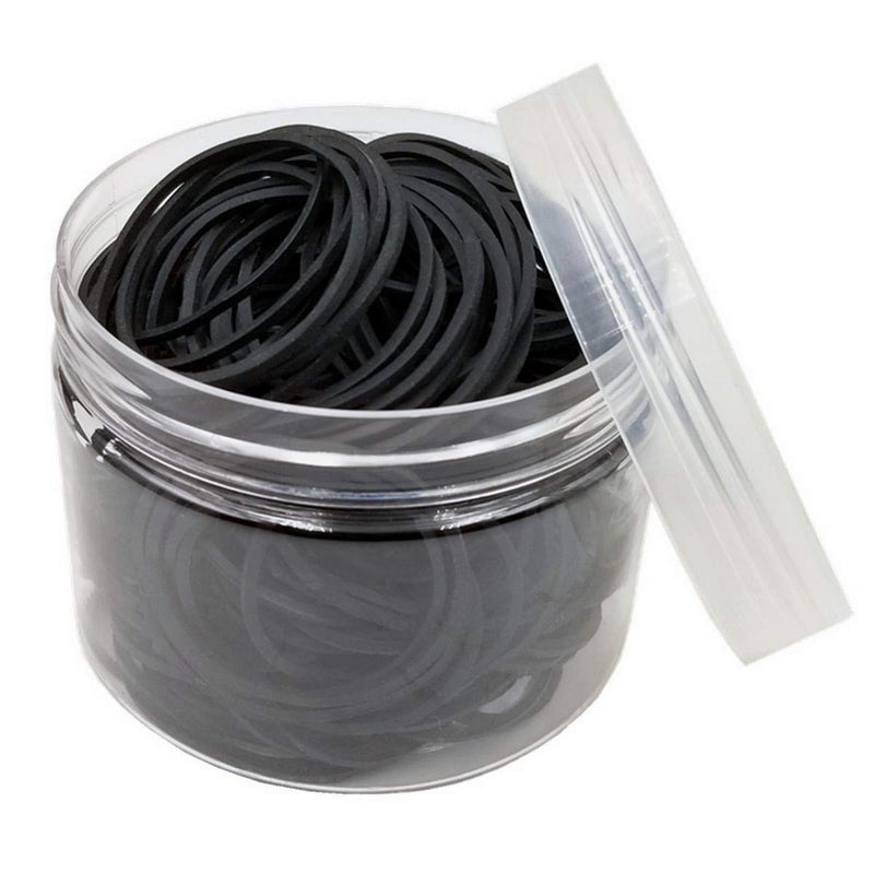 Hodooly Black Rubber Bands,200pcs Elastic Bands Sturdy Rubber Band for School Home and Office Use - Image 1