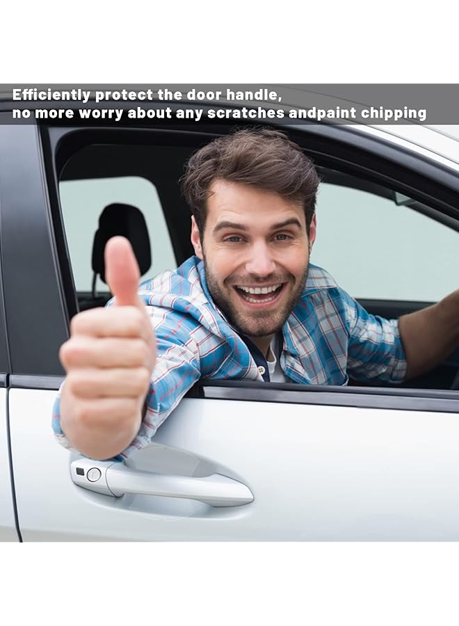 الثلاثة الكبار ملصق حماية مقبض باب السيارة، غشاء حماية شفاف من الخدوش للمركبات، غشاء حماية شفاف من خدوش طلاء مقبض الباب، غشاء حماية من مادة TPU لمعظم الموديلات، 4 قطع - Image 5