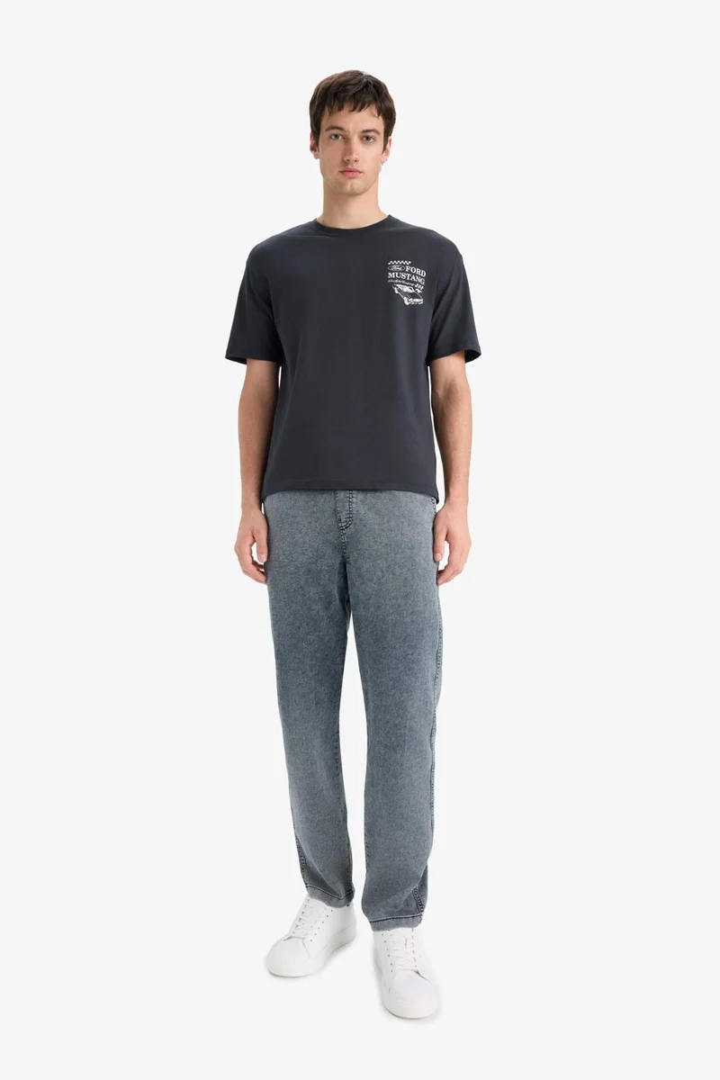 DeFacto Cotton Ford Motor Company Boxy Fit Short Sleeve T-Shirt
