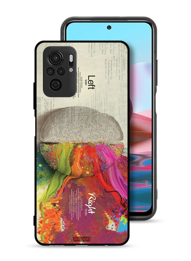 Tolwak Xiaomi Redmi Note 10 4G Protective Case Cover Abstract Brain Science Artwork - Image 1