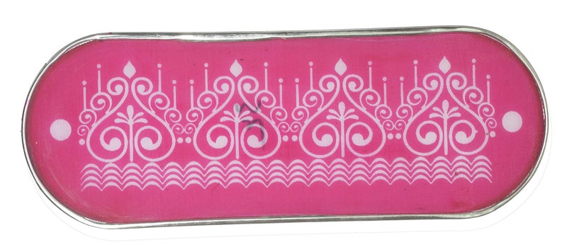 ORAMSA Ready to use Oval Shape Draw Border Design Net Rangoli Stencil (Three 33x12cm, Assorted) - Image 5