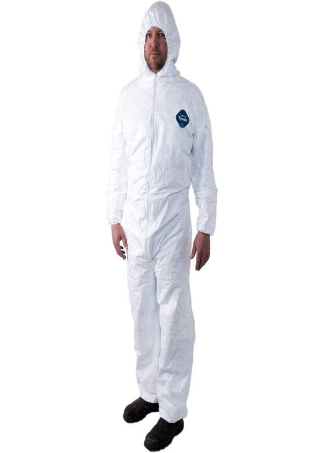 Tyvek Disposable Suit by Dupont with Elastic Wrists, Ankles and Hood (Extra-Large) - Image 1