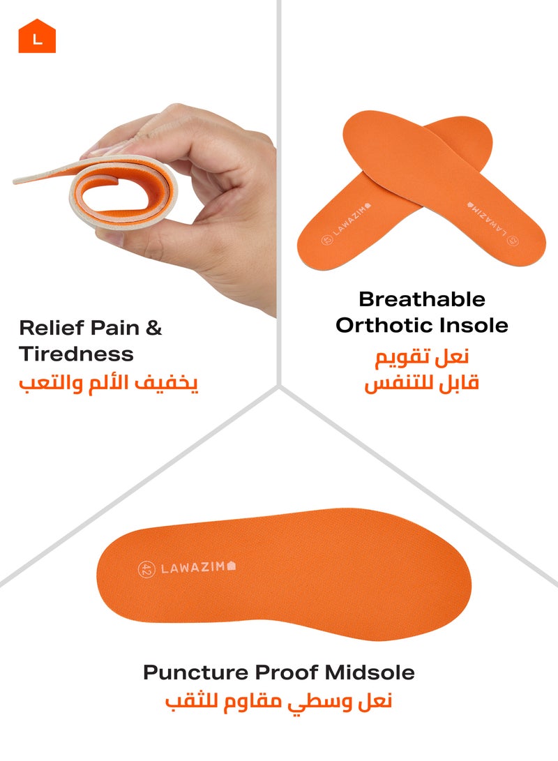 لوازم أحذية السلامة - أحذية عمل جلدية طويلة العنق بمقدمة ستيل ومانعة للانزلاق للرجال والنساء - مقاومة للماء، ومقاومة للقطع والتآكل، ومريحة، وخفيفة الوزن  - Image 5